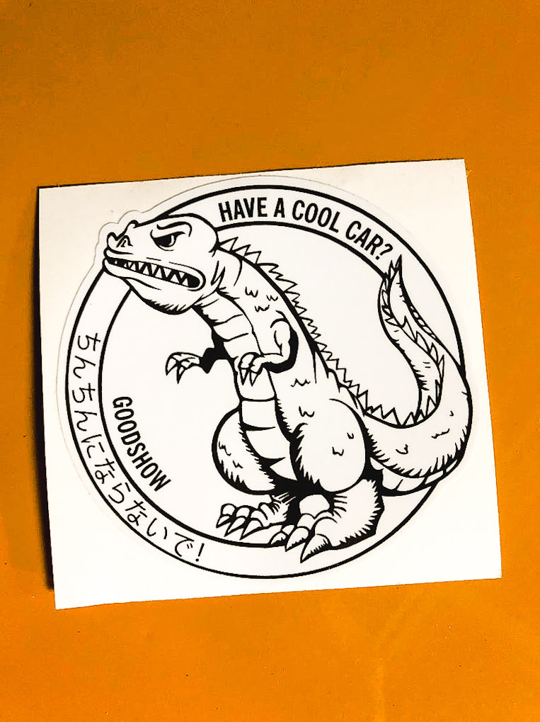 Don’t Be A Dick! Dongzilla Sticker (Black & White)